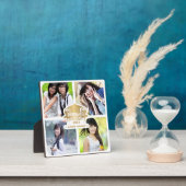 Elegant Custom 4 Fotoraster Collage Gold Afstudere Fotoplaat (Insitu)