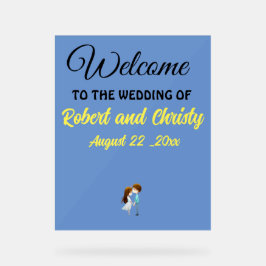 Elegant Custom Acryl Welkomstbord voor bruiloft Acryl Bord