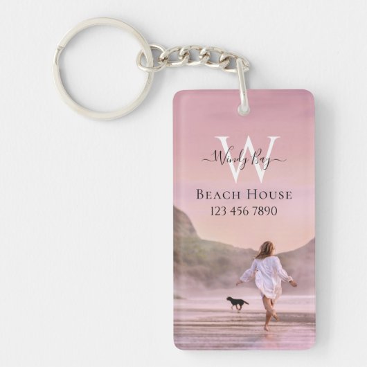 Elegant Custom Beach House Sleutelhanger (Voorkant)