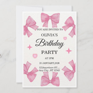 Elegant Custom Birthday Invitation | Modern Person Kaart