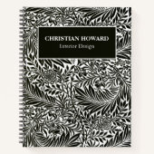 Elegant Custom Black and White Pattern Kantoor Notitieboek (Voorkant)