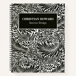 Elegant Custom Black and White Pattern Kantoor Notitieboek