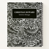 Elegant Custom Black and White Pattern Kantoor Notitieboek (Achterkant)