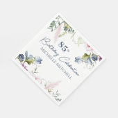 Elegant Custom Blauw Roze 85e Verjaardag Servet (Hoek)