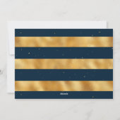 Elegant Custom Blue- en Gold Foil-kerstkaarten Feestdagenkaart (Achterkant)