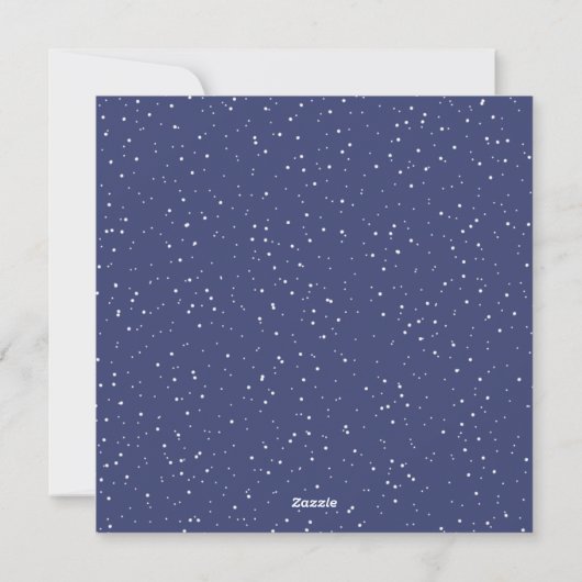 Elegant Custom Blue Snow Happy Holiday-kaarten Feestdagenkaart (Achterkant)