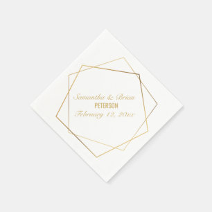 Elegant Custom Bride and Groom, bruiloft servet