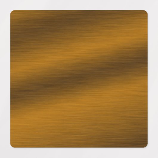 Elegant Custom Bronze Faux geborsteld metaal Labels (Design 2)