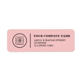 Elegant Custom Business Logo Address Branding Etiket