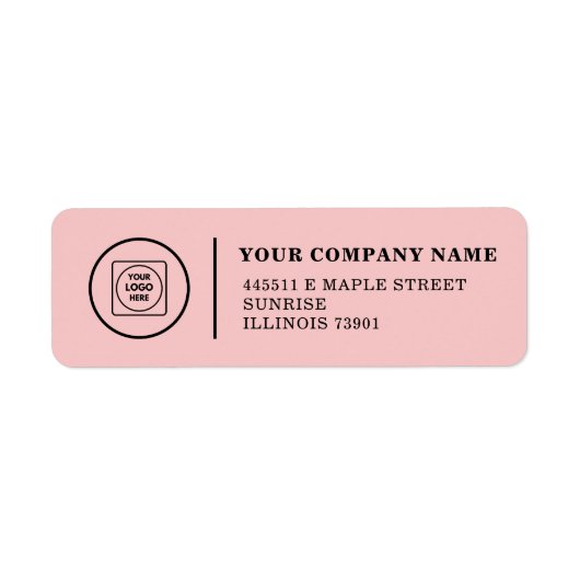 Elegant Custom Business Logo Address Branding Etiket (Voorkant)