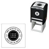 Elegant Custom Business Logo en Company Slogan Zelfinktende Stempel (In situ)