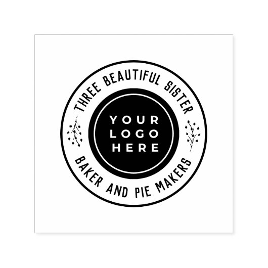 Elegant Custom Business Logo en Company Slogan Zelfinktende Stempel (Design)