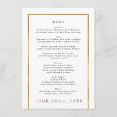 Elegant Custom Business Logo Gold Lijst Menu (Voorkant)