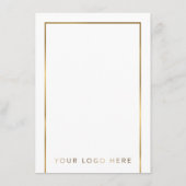 Elegant Custom Business Logo Gold Lijst Menu (Achterkant)