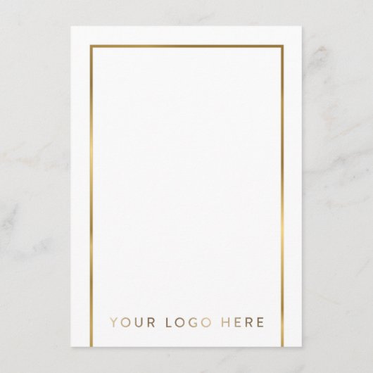 Elegant Custom Business Logo Gold Lijst Menu (Achterkant)