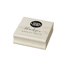 Elegant Custom Business Logo Hartelijk dank voor d Rubberstempel