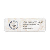 Elegant Custom Business Return Address Labe Etiket (Voorkant)