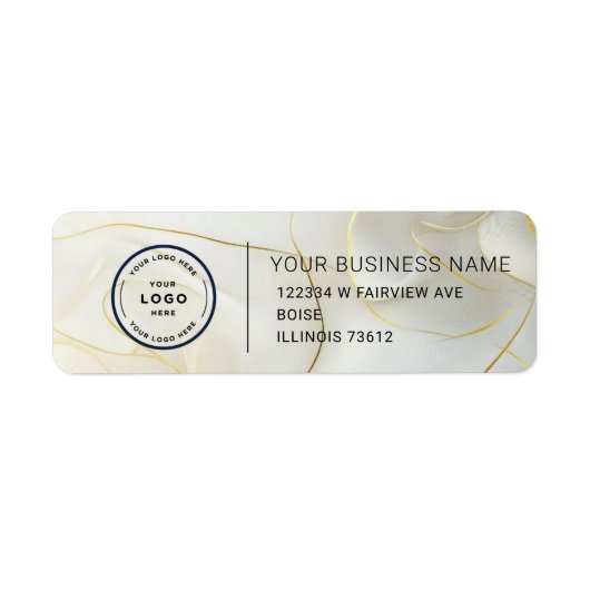 Elegant Custom Business Return Address Label (Voorkant)