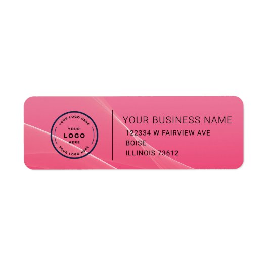 Elegant Custom Business Return Address Label (Voorkant)
