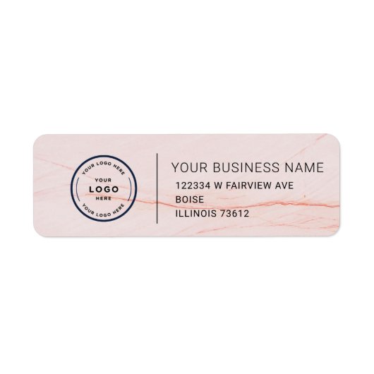 Elegant Custom Business Return Address Label (Voorkant)
