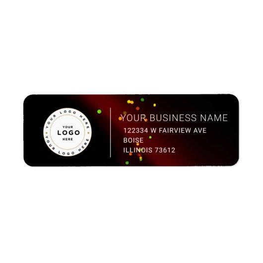 Elegant Custom Business Return Address Label (Voorkant)
