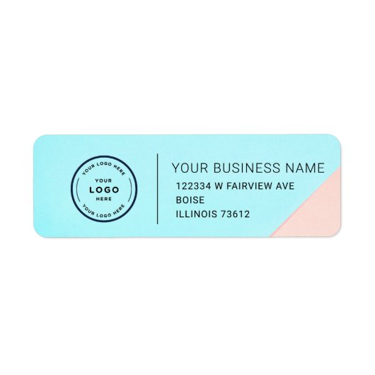 Elegant Custom Business Return Address Label (Voorkant)
