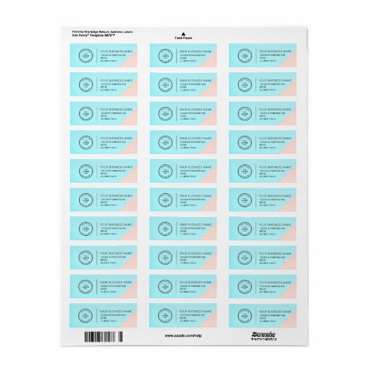 Elegant Custom Business Return Address Label (Full Sheet)