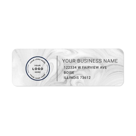Elegant Custom Business Return Address Label (Voorkant)