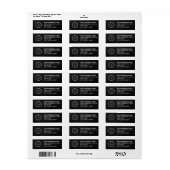 Elegant Custom Business Return Address Label (Full Sheet)