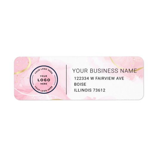 Elegant Custom Business Return Address Label (Voorkant)
