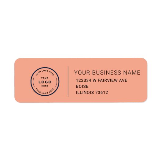 Elegant Custom Business Return Address Label (Voorkant)