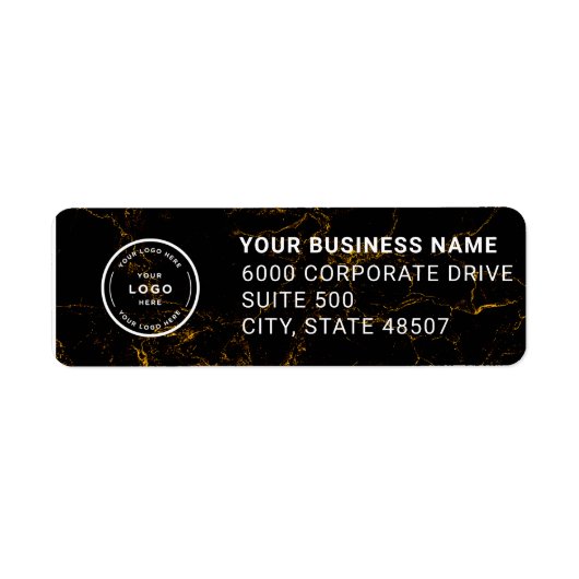Elegant Custom Business Return Address Label (Voorkant)