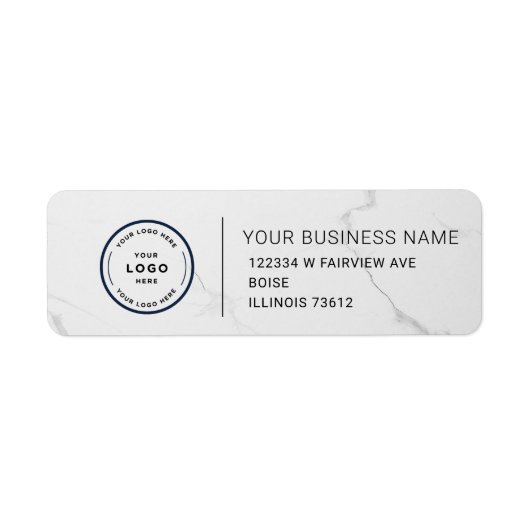 Elegant Custom Business Return Address Label (Voorkant)