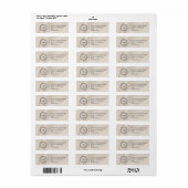 Elegant Custom Business Return Address Label (Full Sheet)