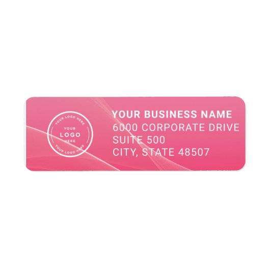Elegant Custom Business Return Address Label (Voorkant)