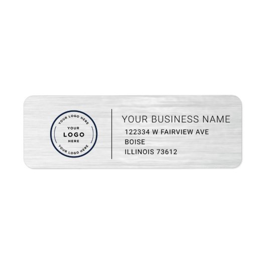 Elegant Custom Business Return Address Label (Voorkant)