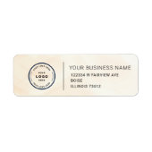 Elegant Custom Business Return Address Label (Voorkant)
