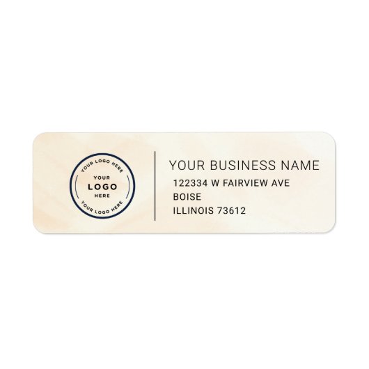 Elegant Custom Business Return Address Label (Voorkant)