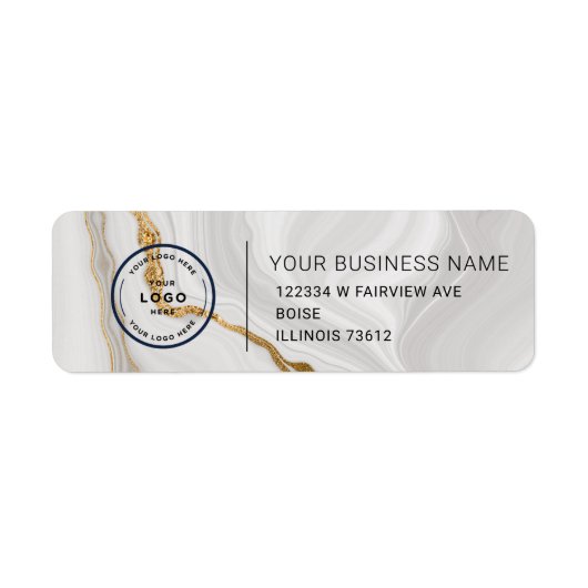 Elegant Custom Business Return Address Label (Voorkant)