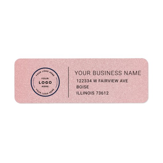 Elegant Custom Business Return Address Label (Voorkant)
