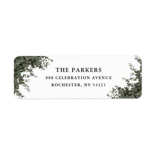 Elegant Custom Business Return Address Label (Voorkant)