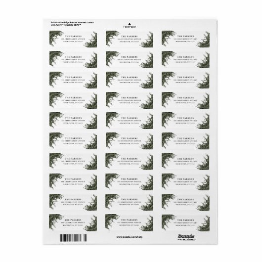 Elegant Custom Business Return Address Label (Full Sheet)