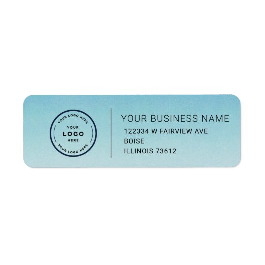 Elegant Custom Business Return Address Label (Voorkant)