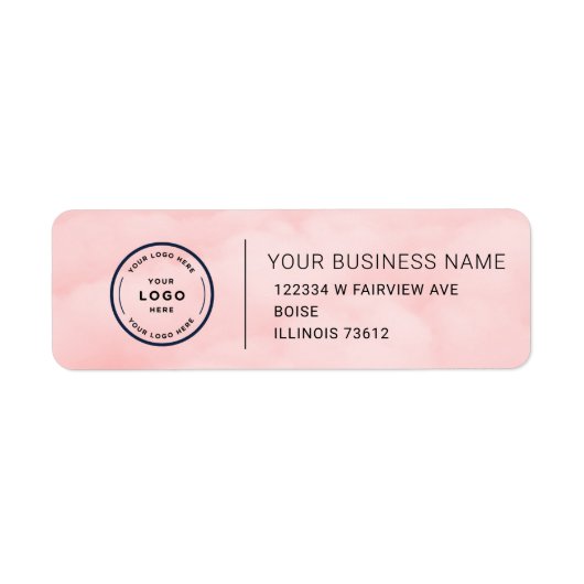 Elegant Custom Business Return Address Label (Voorkant)