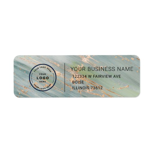 Elegant Custom Business Return Address Label (Voorkant)