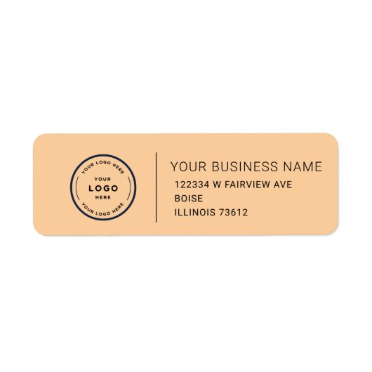 Elegant Custom Business Return Address Label (Voorkant)