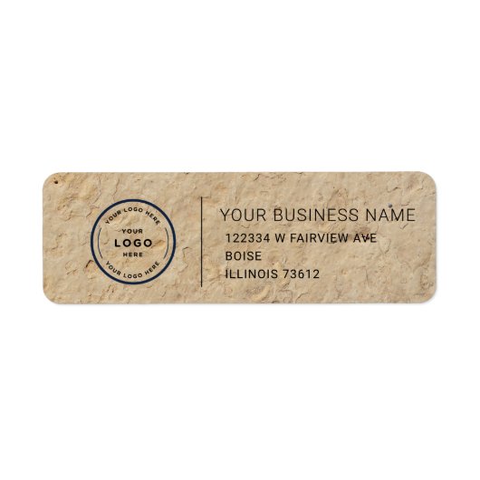 Elegant Custom Business Return Address Label (Voorkant)