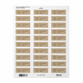 Elegant Custom Business Return Address Label (Full Sheet)