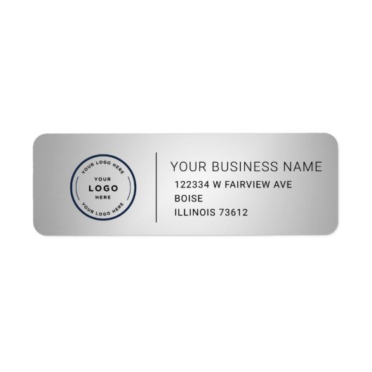 Elegant Custom Business Return Address Label (Voorkant)
