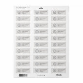 Elegant Custom Business Return Address Label (Full Sheet)